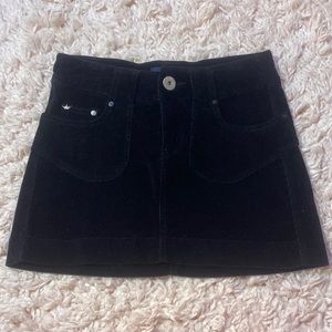Duchesse Jeans Black Corduroy Mini Skirt